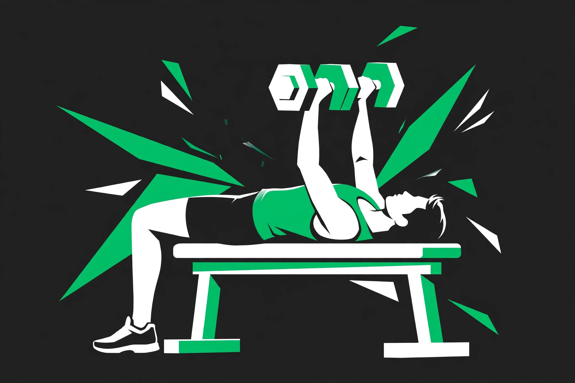 Athlete performing a bench press