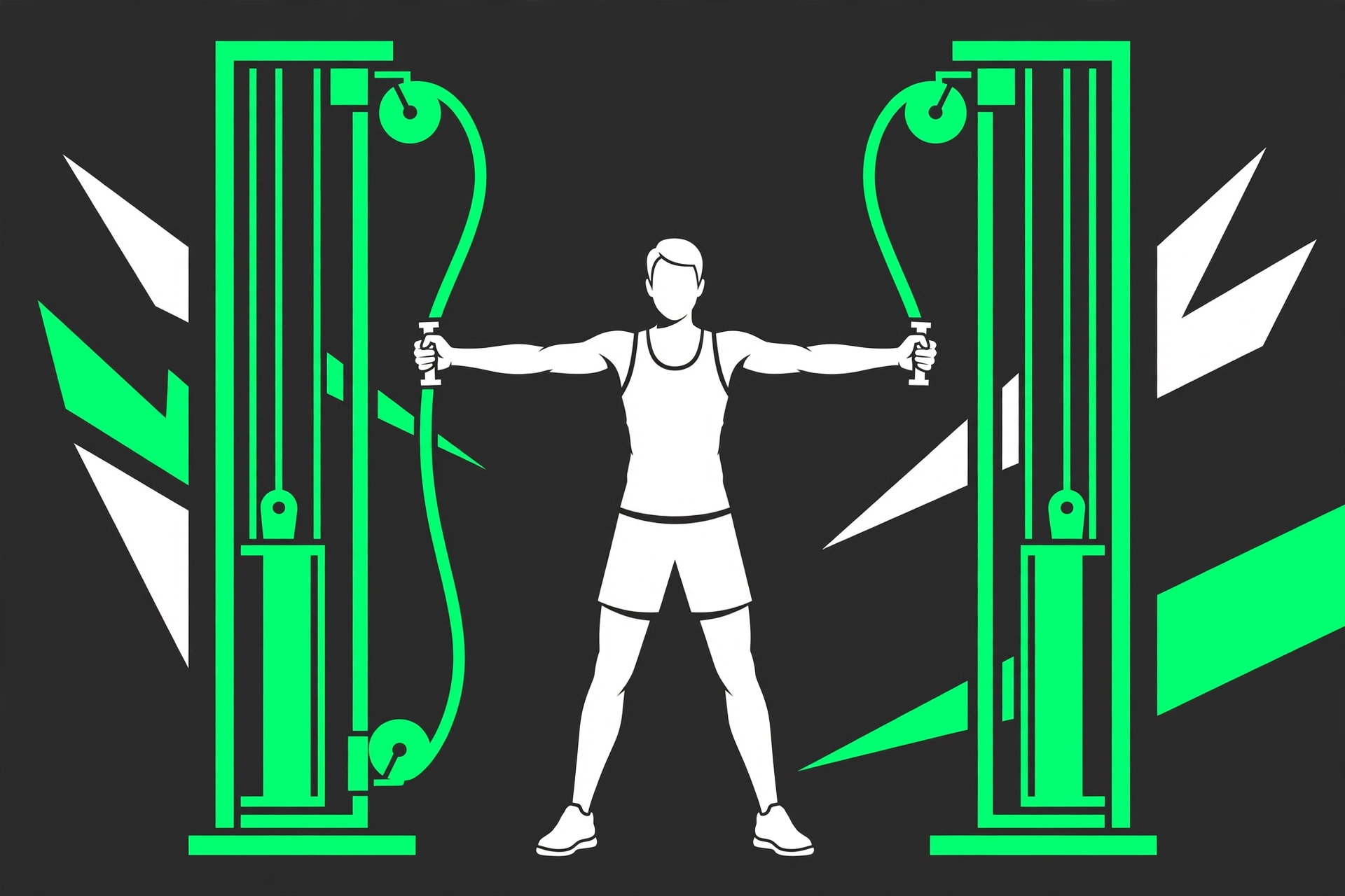 Athlete performing a cable fly