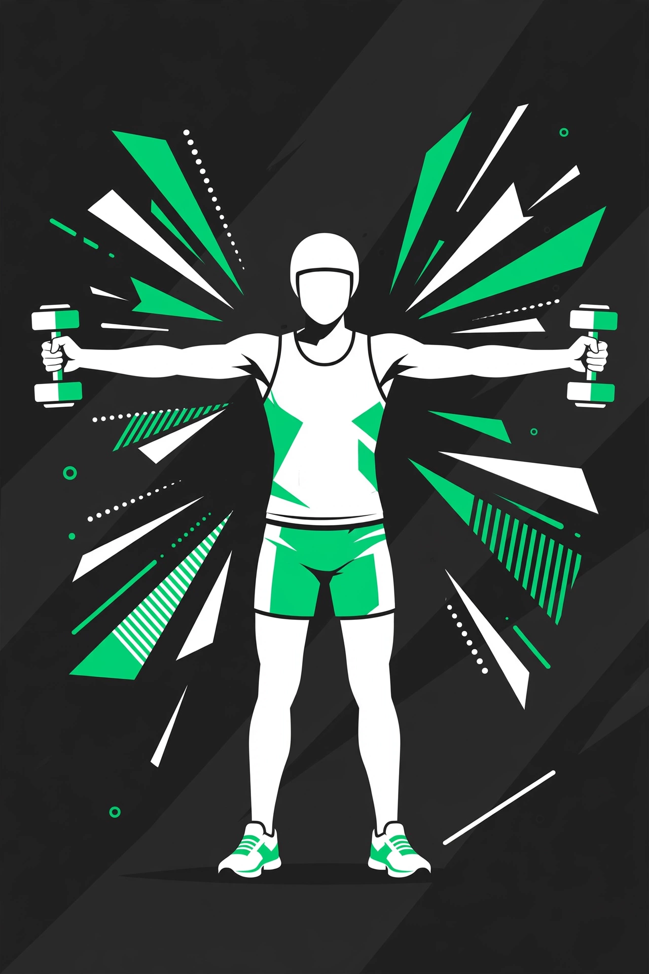 Athlete performing a lateral raise
