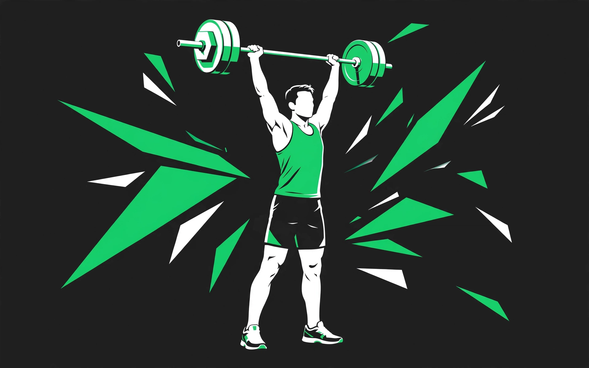 Athlete performing an overhead press